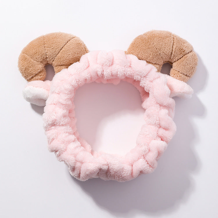 Cute Soft Plush Horns Hair Band Headband