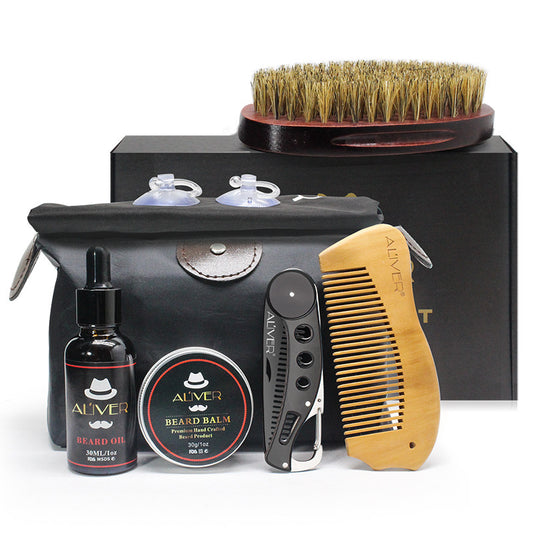 Aliver Men's Beard Shaving 7 pcs Set
