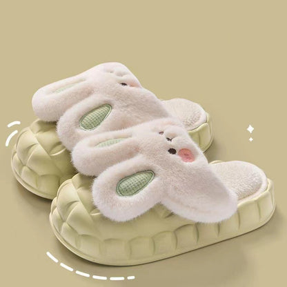Cute Fuzzy Rabbit Indoor Slippers