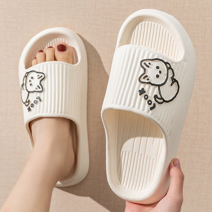 Cute Cat Bath Outdoor Indoor Slippers