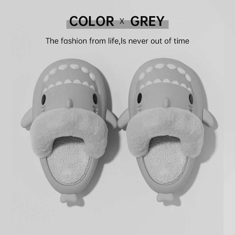 Fuzzy Shark Indoor Slippers