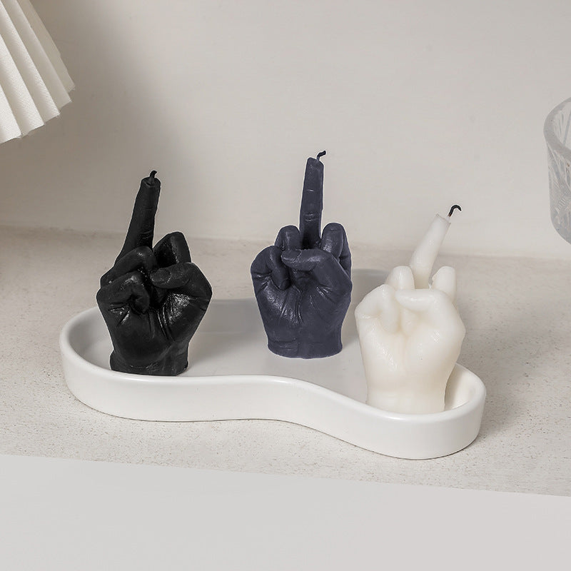 Handmade Funny Middle Finger Shaped Fragrant Candles