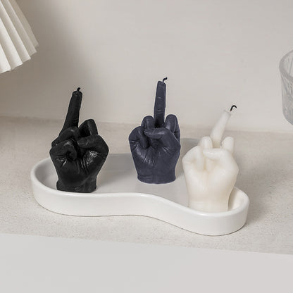 Handmade Funny Middle Finger Shaped Fragrant Candles