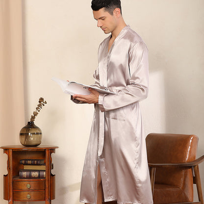 Men's Ultra-thin Cardigan Nightgown Robe