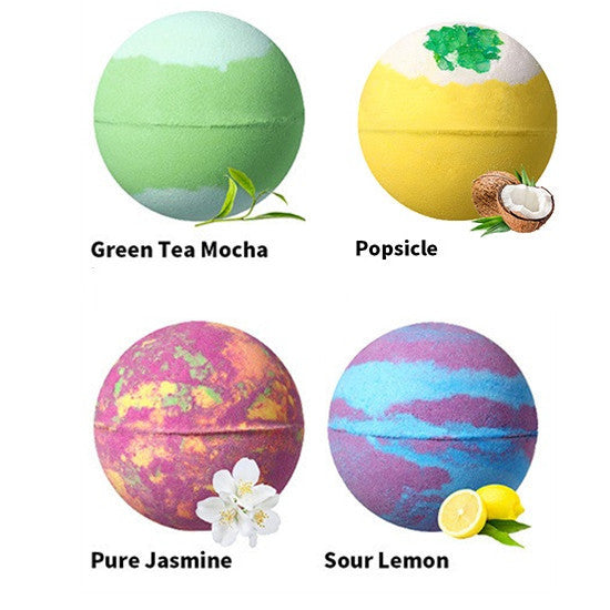 Natural Rainbow Fragrance Salt Bath Bombs