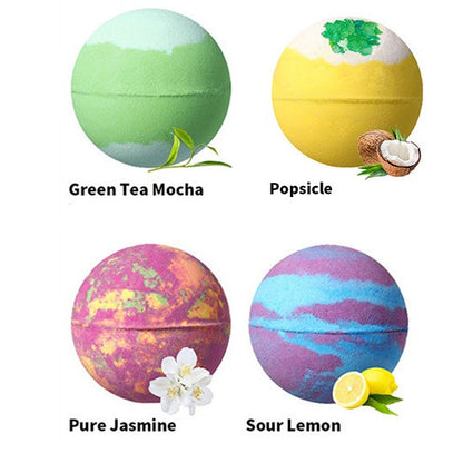 Natural Rainbow Fragrance Salt Bath Bombs