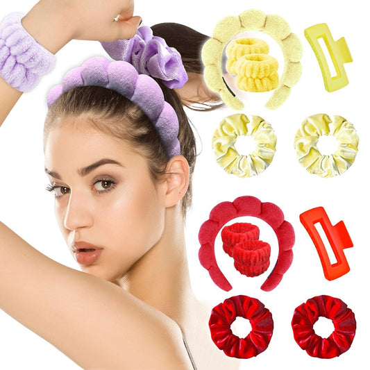 Headband, Hair Tie, Hair Claw, And Wrist Band Bundle Suit