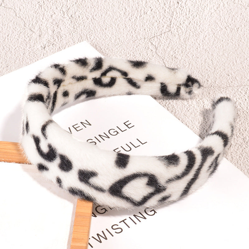 Leopard Print Fluffy Hairband
