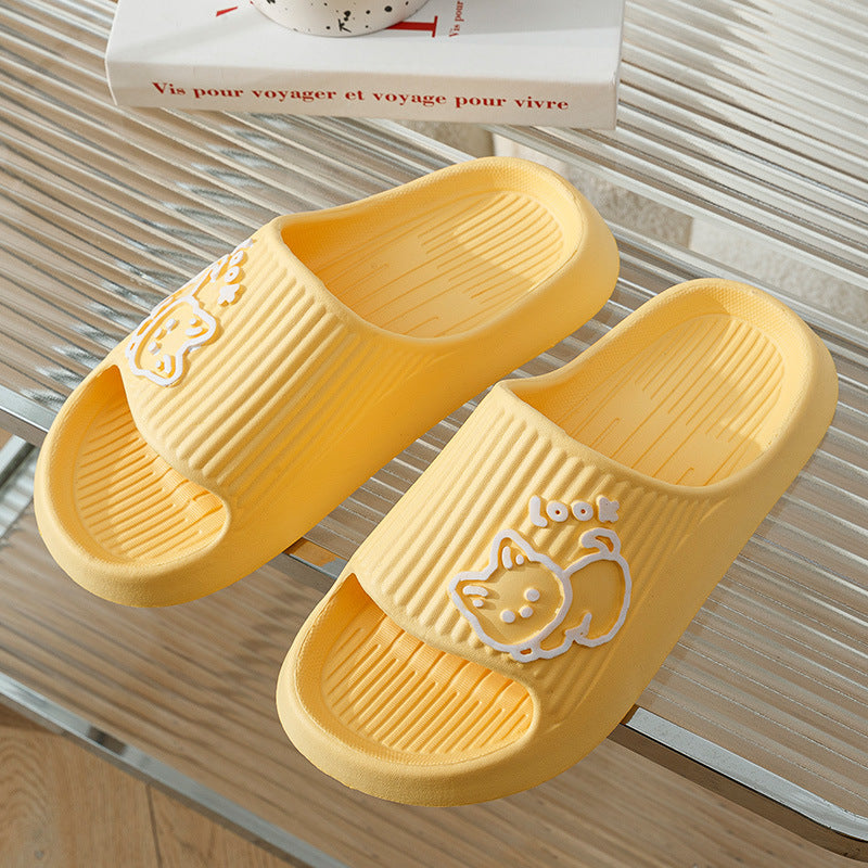 Cute Cat Bath Outdoor Indoor Slippers