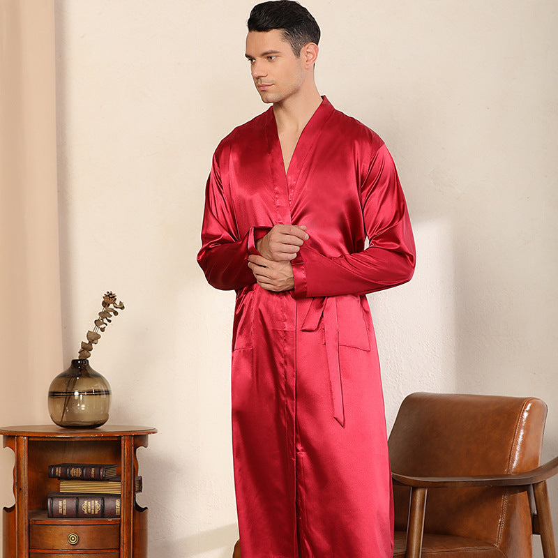Men's Ultra-thin Cardigan Nightgown Robe