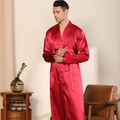 Men's Ultra-thin Cardigan Nightgown Robe
