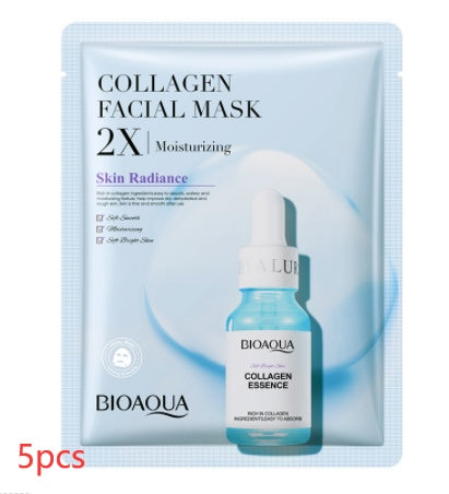 Collagen, Centella Asiatica, Hyaluronic Acid, and Vitamin C Sheet Mask