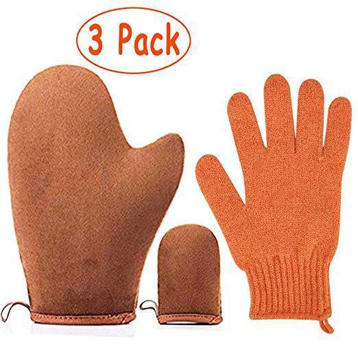 Exfoliating and Tanning Mitt Applicator 4 In 1 Set