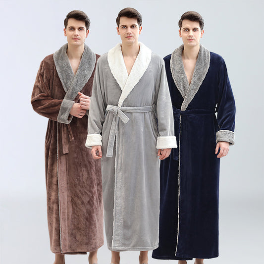 Men and Women Coral Fleece Full Length Robe