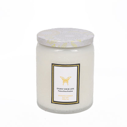 Luxury Handmade Scented Candles In Embossed Glass