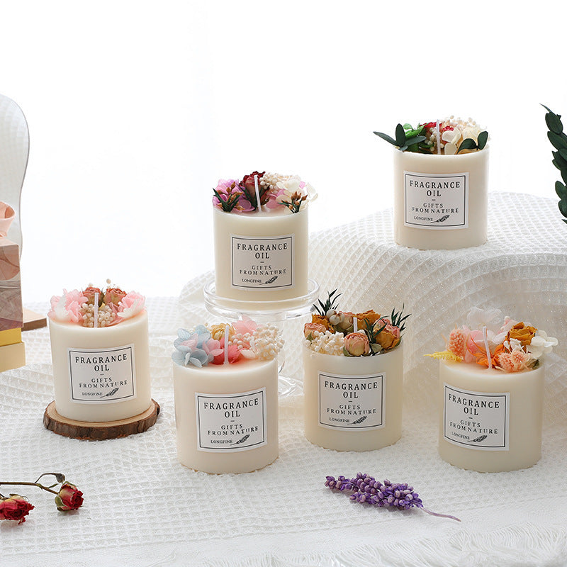 Luxury Dried Flowers Romantic Scented Candles