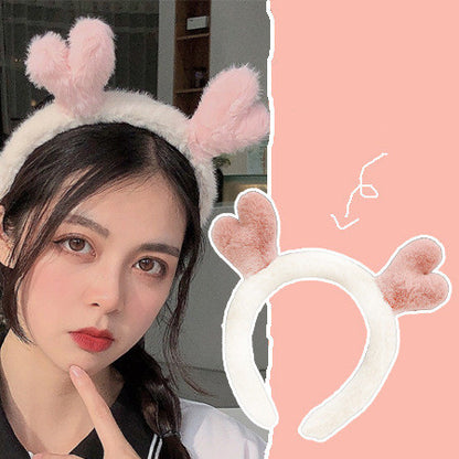 Korean Style Antler Plush Hairband