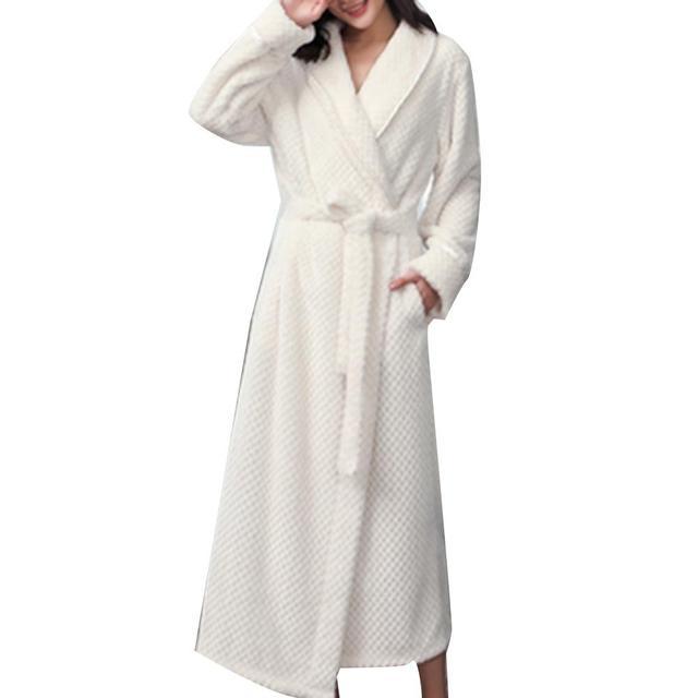 Warm Fleece Women Men Bath Robes