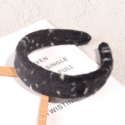 Leopard Print Fluffy Hairband