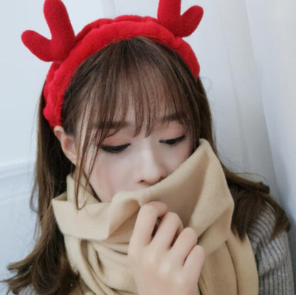 Soft Plush Cute Moose Antlers Headband
