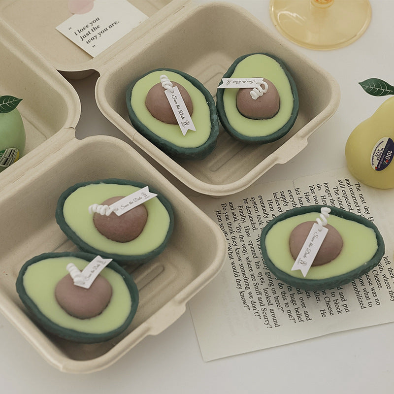 Cute Handmade Avocado Scented Candles