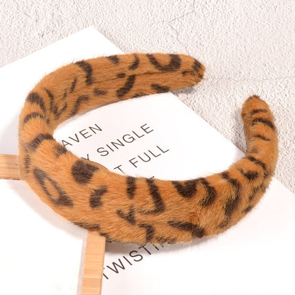 Leopard Print Fluffy Hairband