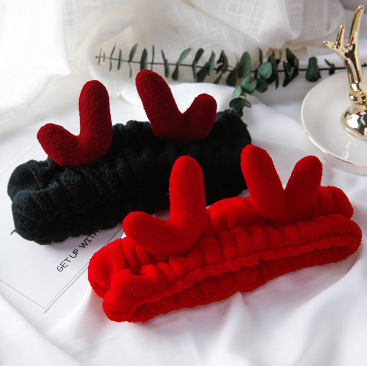 Soft Plush Cute Moose Antlers Headband