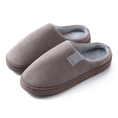 Indoor Corduroy Plush Home Slipper