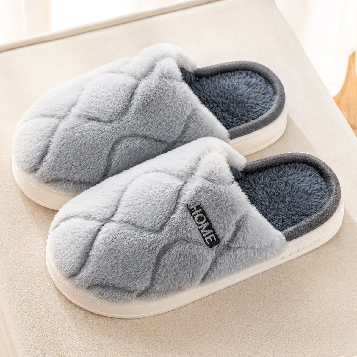 HOME Plush Indoor Slippers