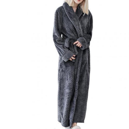 Warm Fleece Women Men Bath Robes