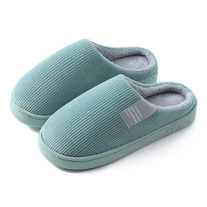 Indoor Corduroy Plush Home Slipper