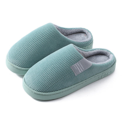 Indoor Corduroy Plush Home Slipper