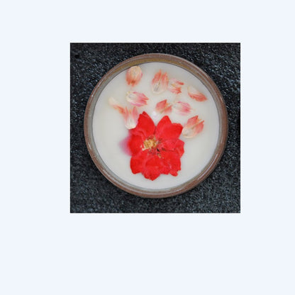 Handmade Ceramic Cup With Dried Flowers Scented Candles