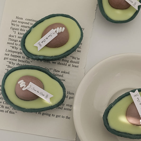 Cute Handmade Avocado Scented Candles
