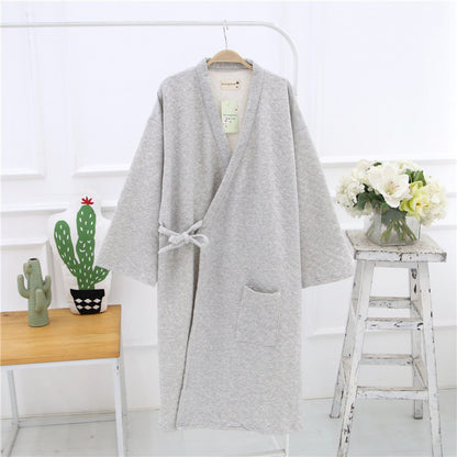 Quality Cotton Loose Bathrobe