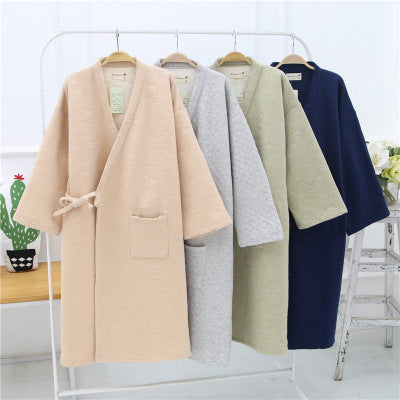 Quality Cotton Loose Bathrobe