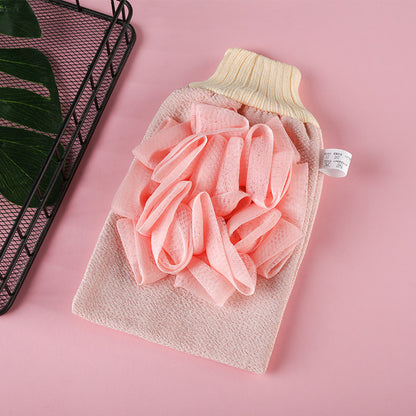 Double-sided Loofah Bath Towel And Gloves