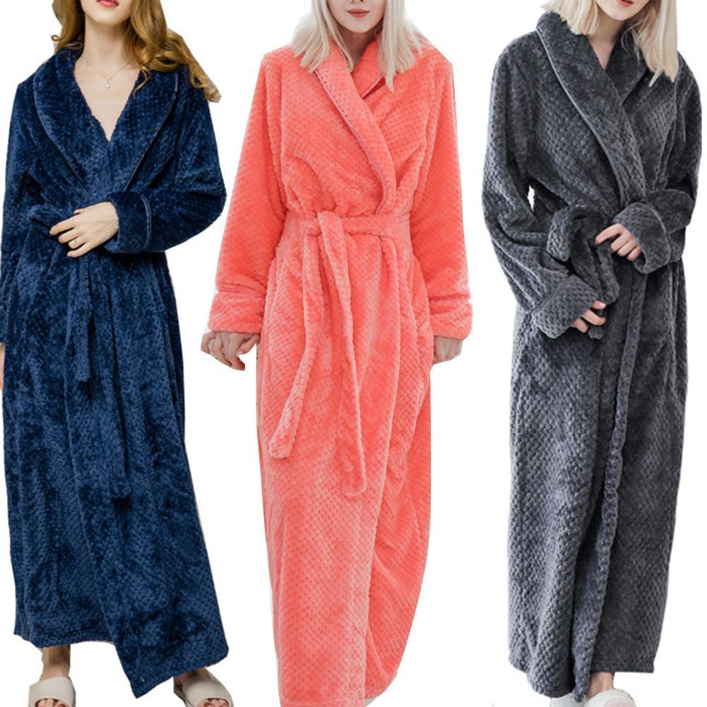Warm Fleece Women Men Bath Robes