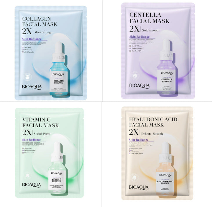 Collagen, Centella Asiatica, Hyaluronic Acid, and Vitamin C Sheet Mask
