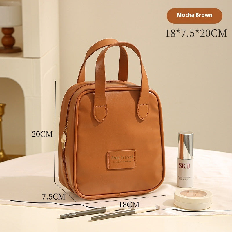 Luxury Leather Portable Cosmetic Bag