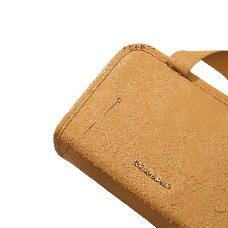 Lehuo Travel Classy Leather Cosmetic Bag