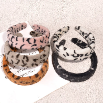 Leopard Print Fluffy Hairband