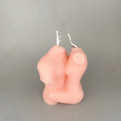 Handmade Male and Female Body Embrace Scented Candles