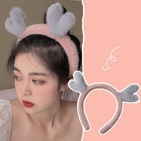 Korean Style Antler Plush Hairband