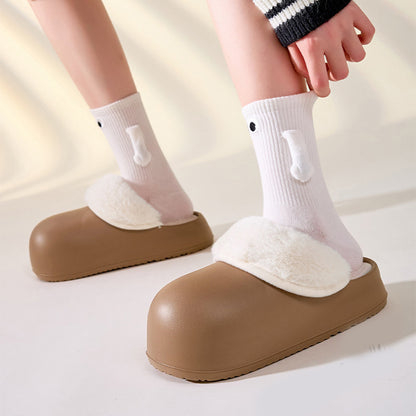 Detachable Waterproof Warm Fuzzy Home Slippers