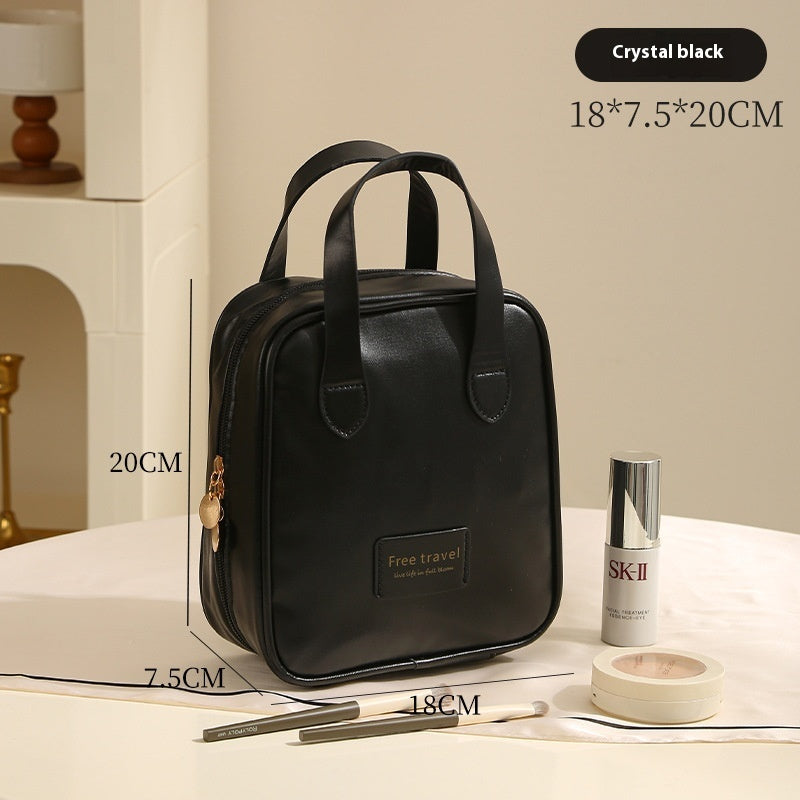Luxury Leather Portable Cosmetic Bag