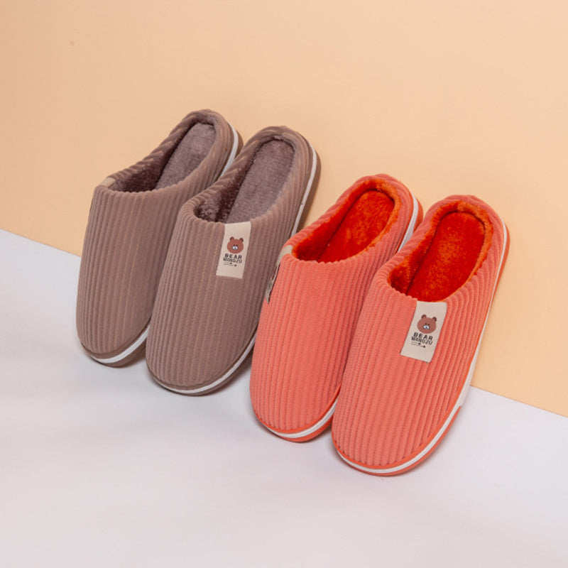 Bear Wangzu Striped Indoor Slippers