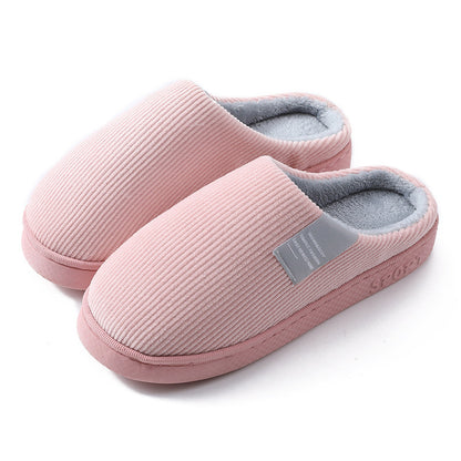 Indoor Corduroy Plush Home Slipper