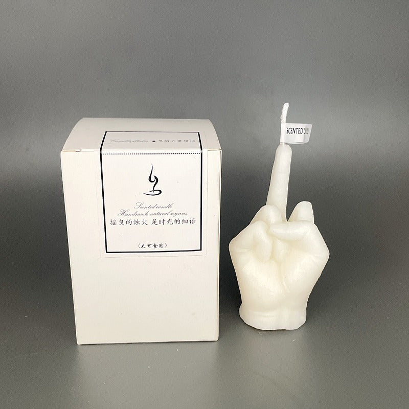 Handmade Funny Middle Finger Shaped Fragrant Candles