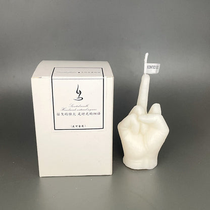 Handmade Funny Middle Finger Shaped Fragrant Candles